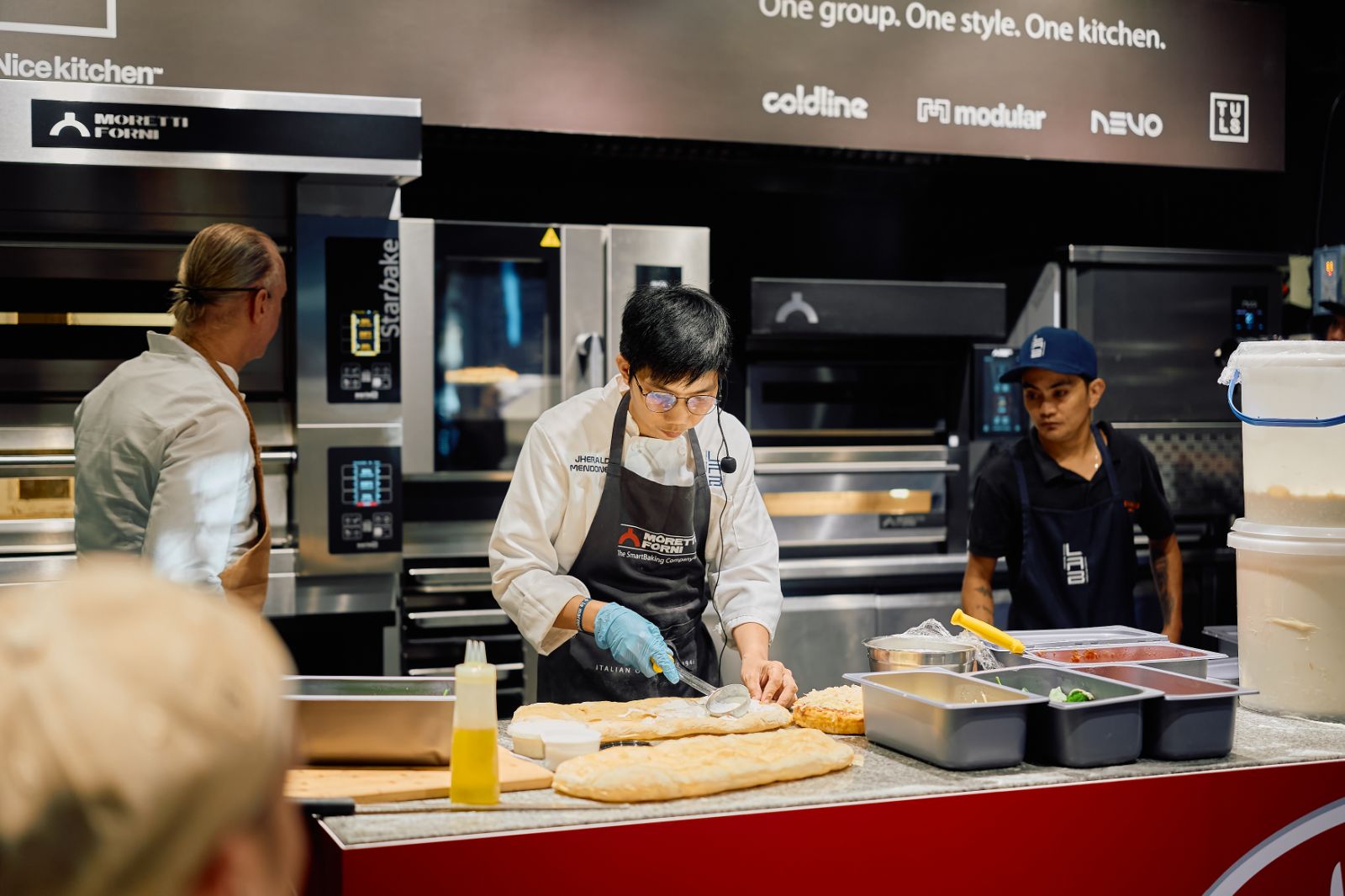 Live baking demo with Moretti Forni ovens